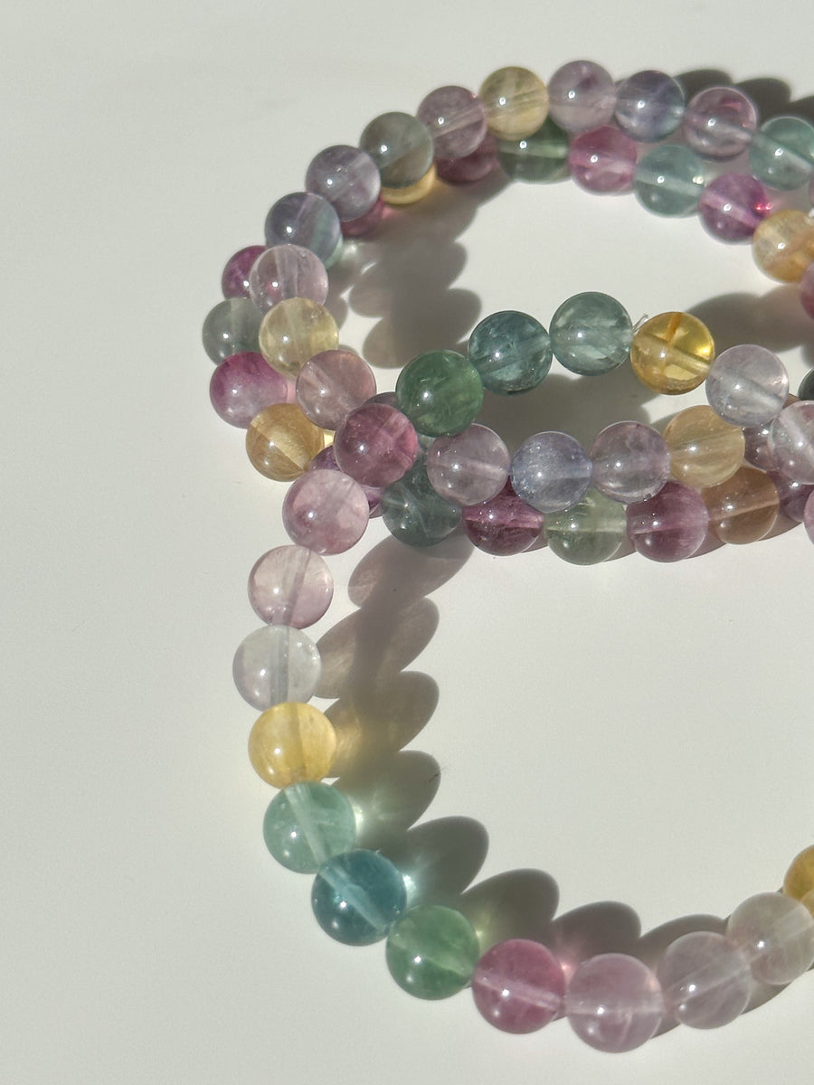 Rainbow Fluorite Candy Bracelet - RTS