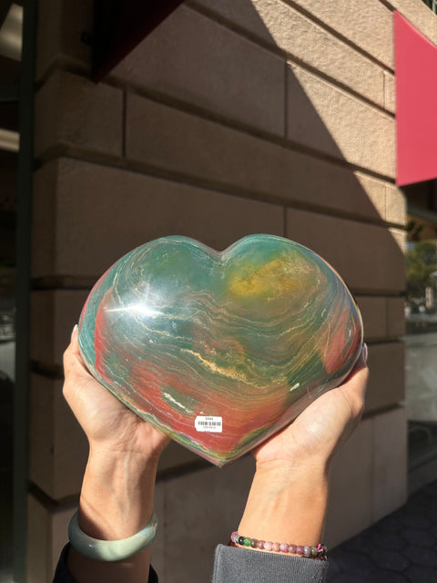 11.6 lbs. XL Sea Jasper Heart - 444