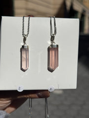 Rose Quartz Pendant 925 Sterling Silver