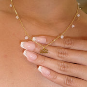 Angel Number 222 x Moonstone Charm Necklace