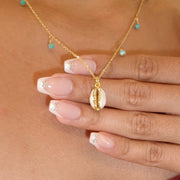 Amazonite x Seashell Charm Necklace