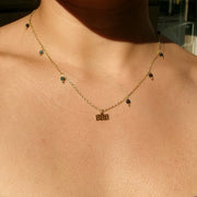 Angel Number 888 x Kyanite Charm Necklace