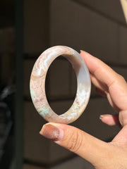 Pastel Flower Agate Bangle - 56mm