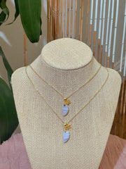 Blue Lace Agate Angel Number Necklace
