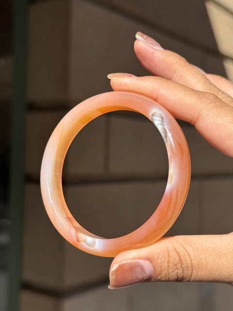 Peachy Carnelian Bangle (D) - 60mm