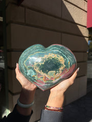 11.6 lbs. XL Sea Jasper Heart - 444