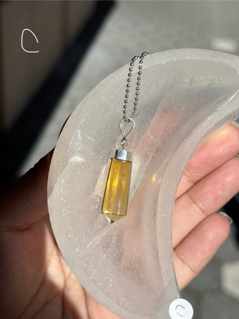 Natural Citrine Pendants 925 Sterling Silver (you pick)