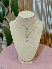 Blue Lace Agate Angel Number Necklace