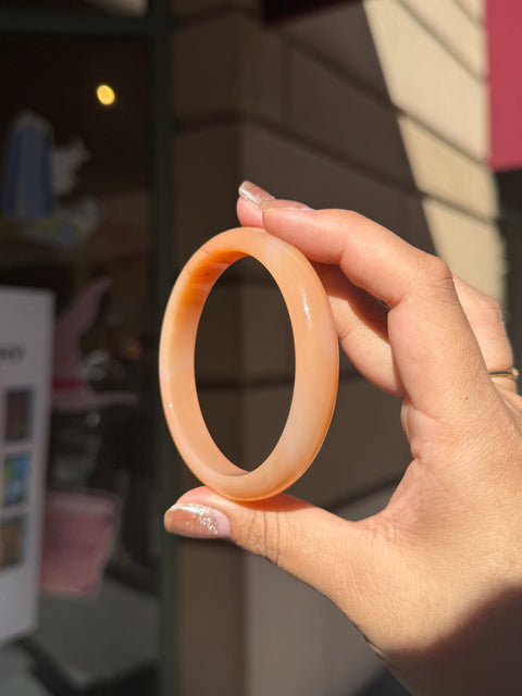 Peachy Carnelian Bangle (B) - 62mm
