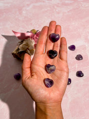 Mini Amethyst Hearts