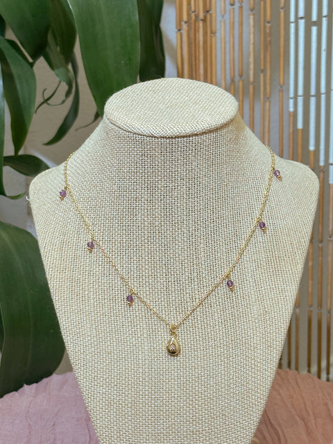 Amethyst North Star Charm Necklace