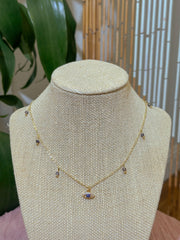 Iolite Evil Eye Charm Necklace