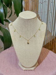 Peridot North Star Charm Necklace