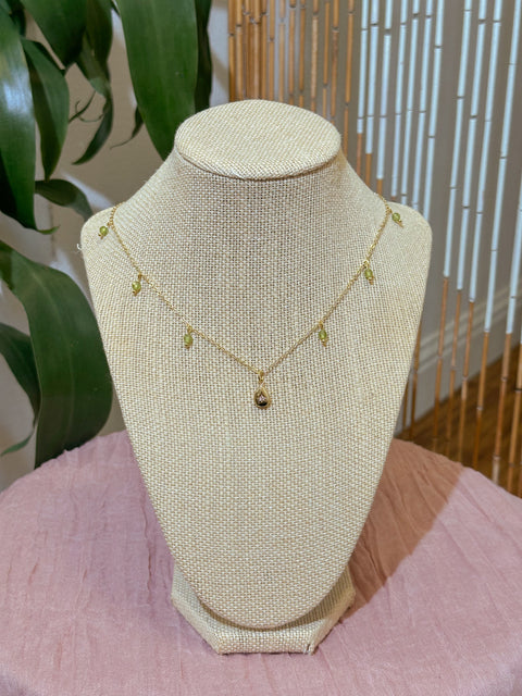 Peridot North Star Charm Necklace