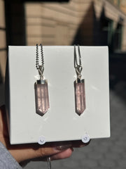 Rose Quartz Pendant 925 Sterling Silver