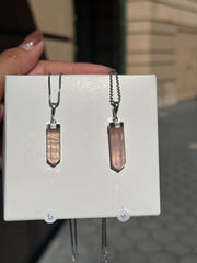 Rose Quartz Pendant 925 Sterling Silver