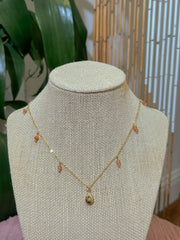 Sunstone North Star Charm Necklace