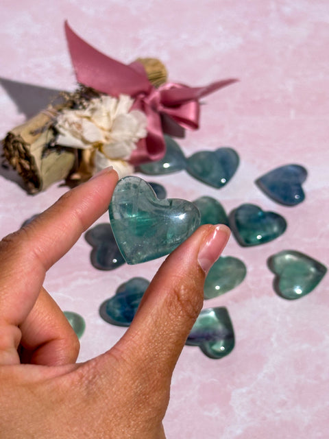 Mini Fluorite Hearts