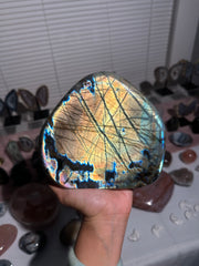 3.8 lbs Rose Gold and Yellow Labradorite Freeform - 188