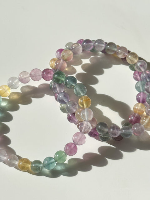 Rainbow Fluorite Crystal Bracelet - Bad Witch Crystals