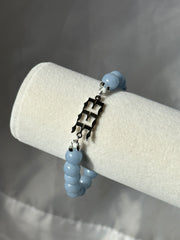 Angelite Angel Number Bracelet