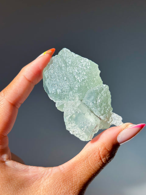 Druzy Quartz on Fluorite - (A)