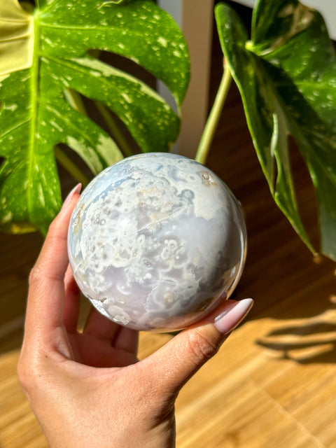 Flower Agate Sphere - (G)