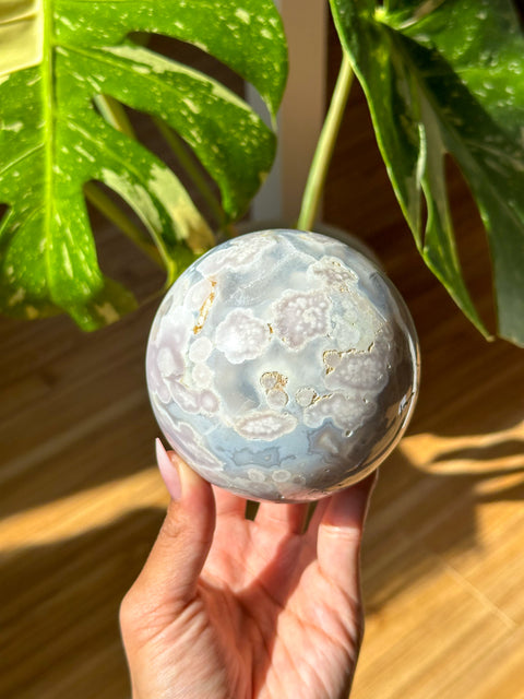 Flower Agate Sphere - (I)