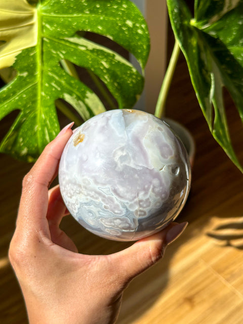 Flower Agate Sphere - (I)