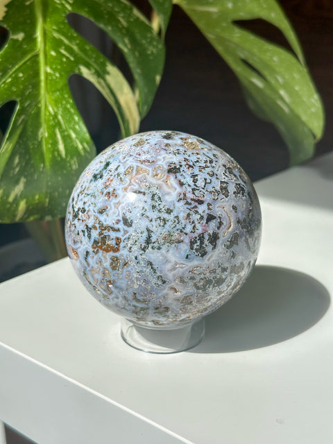 Large Cosmic Jasper Sphere