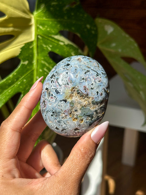 Sea Jasper Palm Stone - 20AG