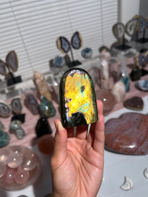 Yellow Orange Labradorite Freeform - 25