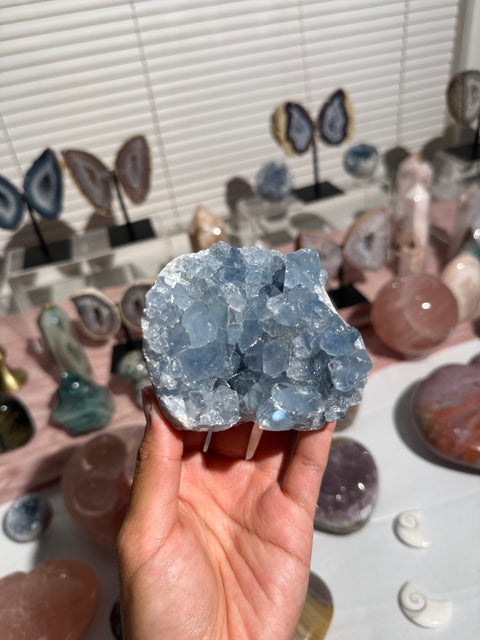 Dark Blue Celestite Geode - 50