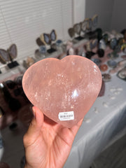 1.6 lbs Gemmy Glitter Rose Quartz Heart - 72