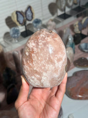 Sparkly Pink Flower Agate Freeform - 77