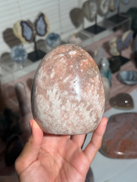 Sparkly Pink Flower Agate Freeform - 77
