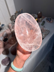 Ultra Gemmy Rose Quartz Bowl - 66