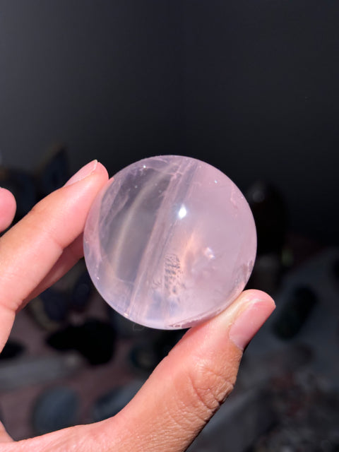 Gemmy Star Rose Quartz Sphere - 40