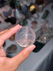 Gemmy Star Rose Quartz Sphere - 25
