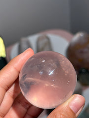 Gemmy Star Rose Quartz Sphere -50