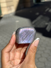Mermaid Purple & Silver Labradorite Freeform - 12