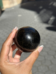 High Shine Black Tourmaline Sphere - 40