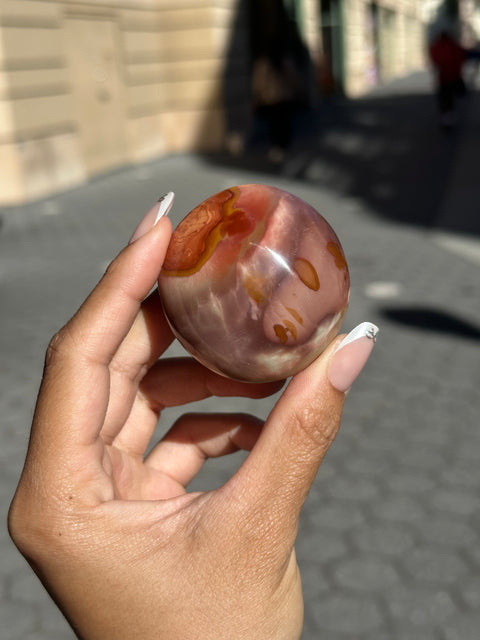 Dark Mauve Polychrome Jasper Palm - 13