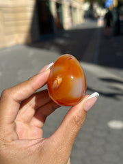 Orange Translucent Carnelian Egg - 10