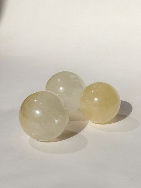 Light Yellow Calcite Spheres (intuitively chosen)