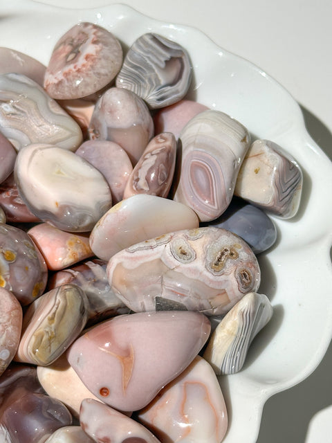 Pink Botswana Agate Tumbles
