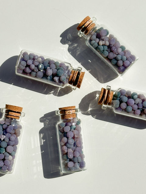 Sparkly Grape Agate Vials