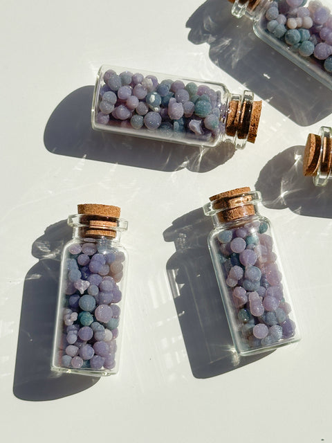 Sparkly Grape Agate Vials