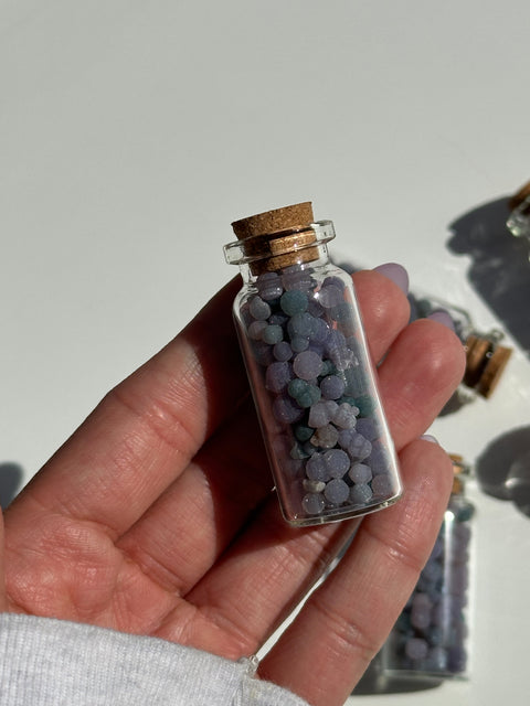Sparkly Grape Agate Vials
