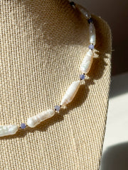 Baroque Pearl and Tanzanite Necklace